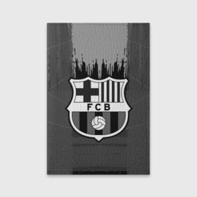 Обложка для паспорта матовая кожа с принтом FC Barcelona abstract color в Тюмени, натуральная матовая кожа | размер 19,3 х 13,7 см; прозрачные пластиковые крепления | 