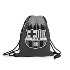 Рюкзак-мешок 3D с принтом FC Barcelona abstract color в Тюмени, 100% полиэстер | плотность ткани — 200 г/м2, размер — 35 х 45 см; лямки — толстые шнурки, застежка на шнуровке, без карманов и подкладки | 