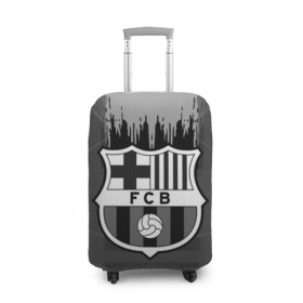 Чехол для чемодана 3D с принтом FC Barcelona abstract color в Тюмени, 86% полиэфир, 14% спандекс | двустороннее нанесение принта, прорези для ручек и колес | 