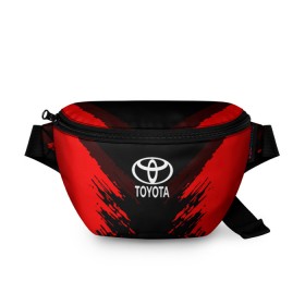 Поясная сумка 3D с принтом TOYOTA SPORT COLLECTION в Тюмени, 100% полиэстер | плотная ткань, ремень с регулируемой длиной, внутри несколько карманов для мелочей, основное отделение и карман с обратной стороны сумки застегиваются на молнию | auto | automobile | car | machine | motor | motor car | sport car | toyota | автомашина | бренд | легковой автомобиль | марка | спортивный автомобиль | тачка