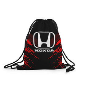 Рюкзак-мешок 3D с принтом HONDA SPORT COLLECTION в Тюмени, 100% полиэстер | плотность ткани — 200 г/м2, размер — 35 х 45 см; лямки — толстые шнурки, застежка на шнуровке, без карманов и подкладки | Тематика изображения на принте: auto | automobile | car | honda | machine | motor | motor car | sport car | автомашина | бренд | легковой автомобиль | марка | спортивный автомобиль | тачка | хонда