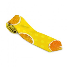 Галстук 3D с принтом Апельсиновое настроение в Тюмени, 100% полиэстер | Длина 148 см; Плотность 150-180 г/м2 | Тематика изображения на принте: апельсин