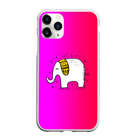 Чехол для iPhone 11 Pro Max матовый с принтом Радужный слоник в Тюмени, Силикон |  | детские | животные | слон | слоник | слоны