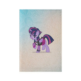 Обложка для паспорта матовая кожа с принтом My Little Pony в Тюмени, натуральная матовая кожа | размер 19,3 х 13,7 см; прозрачные пластиковые крепления | мой маленький пони | мультфильм