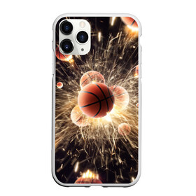 Чехол для iPhone 11 Pro матовый с принтом Звезда баскетбола в Тюмени, Силикон |  | basketball | nba | баскетбол | искры | мячи | нба