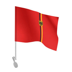 Флаг для автомобиля с принтом Германия, лента с гербом в Тюмени, 100% полиэстер | Размер: 30*21 см | de | deutschland | ger | герб | германия | германский | немецкий | республика | федеративная | фрг