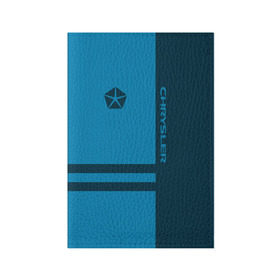 Обложка для паспорта матовая кожа с принтом Chrysler в Тюмени, натуральная матовая кожа | размер 19,3 х 13,7 см; прозрачные пластиковые крепления | chrysler |   | авто | крайслер | машина