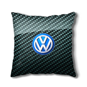 Подушка 3D с принтом Volkswagen SPORT в Тюмени, наволочка – 100% полиэстер, наполнитель – холлофайбер (легкий наполнитель, не вызывает аллергию). | состоит из подушки и наволочки. Наволочка на молнии, легко снимается для стирки | 