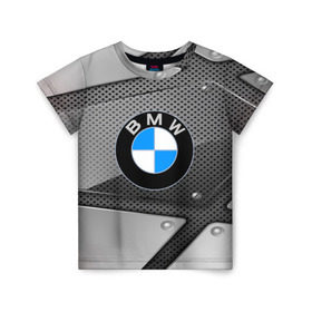Детская футболка 3D с принтом BMW metalic 2018 в Тюмени, 100% гипоаллергенный полиэфир | прямой крой, круглый вырез горловины, длина до линии бедер, чуть спущенное плечо, ткань немного тянется | 