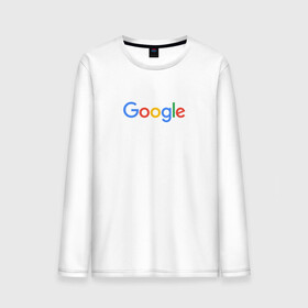 Мужской лонгслив хлопок с принтом Google в Тюмени, 100% хлопок |  | google