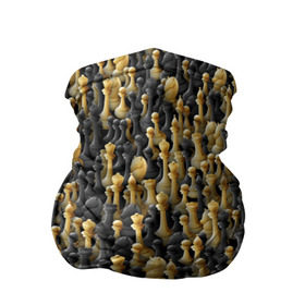 Бандана-труба 3D с принтом Шахматы в Тюмени, 100% полиэстер, ткань с особыми свойствами — Activecool | плотность 150‒180 г/м2; хорошо тянется, но сохраняет форму | игра | настолка | настольная | паттерн | пешка | толпа | ферзь | фигуры