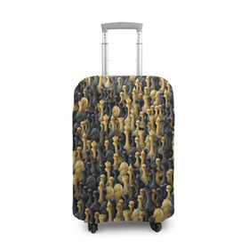 Чехол для чемодана 3D с принтом Шахматы в Тюмени, 86% полиэфир, 14% спандекс | двустороннее нанесение принта, прорези для ручек и колес | игра | настолка | настольная | паттерн | пешка | толпа | ферзь | фигуры