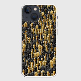 Чехол для iPhone 13 mini с принтом Шахматы в Тюмени,  |  | игра | настолка | настольная | паттерн | пешка | толпа | ферзь | фигуры