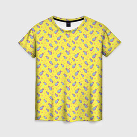 Женская футболка 3D с принтом Ананас в Тюмени, 100% полиэфир ( синтетическое хлопкоподобное полотно) | прямой крой, круглый вырез горловины, длина до линии бедер | ананас | еда | фрукты