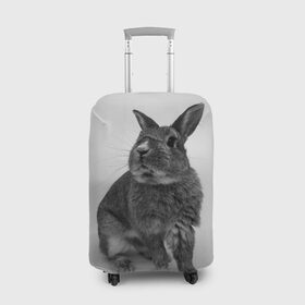 Чехол для чемодана 3D с принтом Кролик в Тюмени, 86% полиэфир, 14% спандекс | двустороннее нанесение принта, прорези для ручек и колес | заяц | кролик
