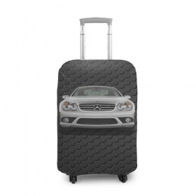 Чехол для чемодана 3D с принтом Mercedes AMG в Тюмени, 86% полиэфир, 14% спандекс | двустороннее нанесение принта, прорези для ручек и колес | 
