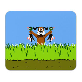 Коврик для мышки прямоугольный с принтом Duck Hunt в Тюмени, натуральный каучук | размер 230 х 185 мм; запечатка лицевой стороны | Тематика изображения на принте: 8 bit | 8 бит | dendy | dog | duck | hunt | nes | nintendo | oldschool | pixel art | денди | игра | нинтендо | охота | собака