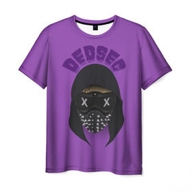 Мужская футболка 3D с принтом Watch Dogs DedSec в Тюмени, 100% полиэфир | прямой крой, круглый вырез горловины, длина до линии бедер | 