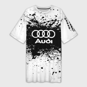 Платье-футболка 3D с принтом Audi в Тюмени,  |  | audi | auto | automobile | car | carbon | machine | motor | motor car | sport car | автомашина | ауди | бренд | легковой автомобиль | марка | спортивный автомобиль | тачка