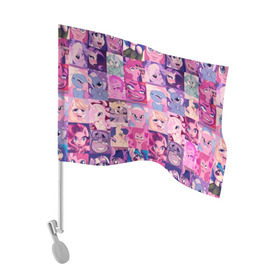 Флаг для автомобиля с принтом My Little Pony Ahegao в Тюмени, 100% полиэстер | Размер: 30*21 см | 
