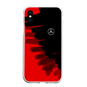 Чехол для iPhone XS Max матовый с принтом MERCEDES BENZ SPORT в Тюмени, Силикон | Область печати: задняя сторона чехла, без боковых панелей | amg | auto | mercedes | авто | автомобиль | автомобильные | амг | бренд | марка | машины | мерседес