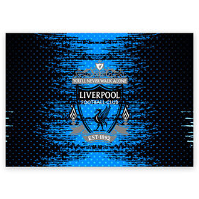 Поздравительная открытка с принтом Liverpool sport uniform в Тюмени, 100% бумага | плотность бумаги 280 г/м2, матовая, на обратной стороне линовка и место для марки
 | Тематика изображения на принте: football | soccer | ливерпуль