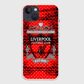 Чехол для iPhone 13 с принтом Liverpool sport uniform в Тюмени,  |  | Тематика изображения на принте: football | soccer | ливерпуль