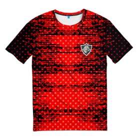 Мужская футболка 3D с принтом FLUMINENSE sport uniform в Тюмени, 100% полиэфир | прямой крой, круглый вырез горловины, длина до линии бедер | football | soccer