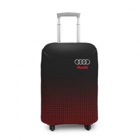 Чехол для чемодана 3D с принтом AUDI SPORT в Тюмени, 86% полиэфир, 14% спандекс | двустороннее нанесение принта, прорези для ручек и колес | audi | auto | авто | автомобиль | автомобильные | ауди | бренд | марка | машины | спорт