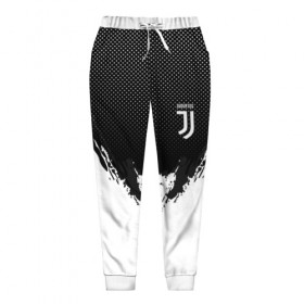 Женские брюки 3D с принтом Juventus black 2018 в Тюмени, полиэстер 100% | прямой крой, два кармана без застежек по бокам, с мягкой трикотажной резинкой на поясе и по низу штанин. В поясе для дополнительного комфорта — широкие завязки | 