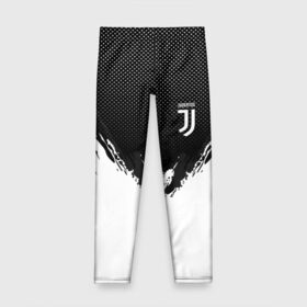 Детские леггинсы 3D с принтом Juventus black 2018 в Тюмени, полиэстер 85%, спандекс 15% | эластичный пояс, зауженный крой | 