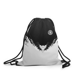 Рюкзак-мешок 3D с принтом Chelsea black 2018 в Тюмени, 100% полиэстер | плотность ткани — 200 г/м2, размер — 35 х 45 см; лямки — толстые шнурки, застежка на шнуровке, без карманов и подкладки | football | soccer | челси