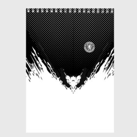 Скетчбук с принтом Chelsea black 2018 в Тюмени, 100% бумага
 | 48 листов, плотность листов — 100 г/м2, плотность картонной обложки — 250 г/м2. Листы скреплены сверху удобной пружинной спиралью | Тематика изображения на принте: football | soccer | челси