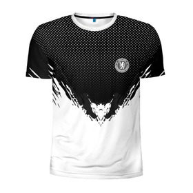 Мужская футболка 3D спортивная с принтом Chelsea black 2018 в Тюмени, 100% полиэстер с улучшенными характеристиками | приталенный силуэт, круглая горловина, широкие плечи, сужается к линии бедра | football | soccer | челси