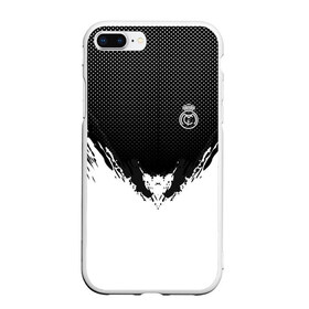 Чехол для iPhone 7Plus/8 Plus матовый с принтом Real Madrid black 2018 в Тюмени, Силикон | Область печати: задняя сторона чехла, без боковых панелей | football | soccer | реал мадрид