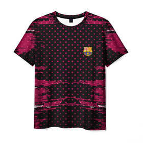 Мужская футболка 3D с принтом Barcelona abstract collection в Тюмени, 100% полиэфир | прямой крой, круглый вырез горловины, длина до линии бедер | football | soccer | барселона