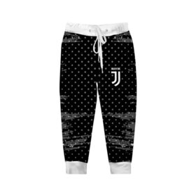 Детские брюки 3D с принтом Juventus abstract collection в Тюмени, 100% полиэстер | манжеты по низу, эластичный пояс регулируется шнурком, по бокам два кармана без застежек, внутренняя часть кармана из мелкой сетки | football | soccer | ювентус