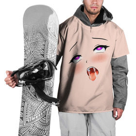 Накидка на куртку 3D с принтом Ahegao Face в Тюмени, 100% полиэстер |  | Тематика изображения на принте: 