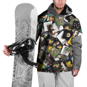 Накидка на куртку 3D с принтом Queen. Дискография в Тюмени, 100% полиэстер |  | Тематика изображения на принте: freddie mercury | альбом | квин | куин | обложка | паттерн | рок | фредди меркьюри