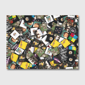 Альбом для рисования с принтом Queen Дискография в Тюмени, 100% бумага
 | матовая бумага, плотность 200 мг. | Тематика изображения на принте: freddie mercury | альбом | квин | куин | обложка | паттерн | рок | фредди меркьюри