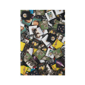 Обложка для паспорта матовая кожа с принтом Queen. Дискография в Тюмени, натуральная матовая кожа | размер 19,3 х 13,7 см; прозрачные пластиковые крепления | freddie mercury | альбом | квин | куин | обложка | паттерн | рок | фредди меркьюри