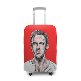 Чехол для чемодана 3D с принтом Райан Гослинг_3 в Тюмени, 86% полиэфир, 14% спандекс | двустороннее нанесение принта, прорези для ручек и колес | ryan gosling | актер | райан гослинг