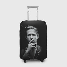 Чехол для чемодана 3D с принтом Ryan Gosling в Тюмени, 86% полиэфир, 14% спандекс | двустороннее нанесение принта, прорези для ручек и колес | ryan gosling | актер | райан гослинг