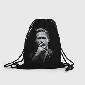 Рюкзак-мешок 3D с принтом Ryan Gosling в Тюмени, 100% полиэстер | плотность ткани — 200 г/м2, размер — 35 х 45 см; лямки — толстые шнурки, застежка на шнуровке, без карманов и подкладки | ryan gosling | актер | райан гослинг