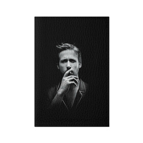 Обложка для паспорта матовая кожа с принтом Ryan Gosling в Тюмени, натуральная матовая кожа | размер 19,3 х 13,7 см; прозрачные пластиковые крепления | Тематика изображения на принте: ryan gosling | актер | райан гослинг