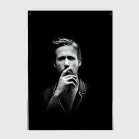 Постер с принтом Ryan Gosling в Тюмени, 100% бумага
 | бумага, плотность 150 мг. Матовая, но за счет высокого коэффициента гладкости имеет небольшой блеск и дает на свету блики, но в отличии от глянцевой бумаги не покрыта лаком | ryan gosling | актер | райан гослинг