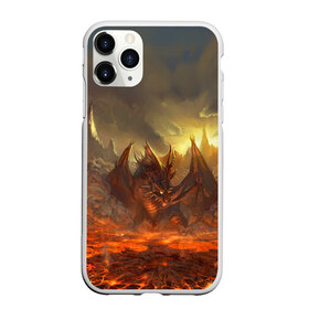 Чехол для iPhone 11 Pro матовый с принтом Fire Dragon в Тюмени, Силикон |  | goddess of destruction | line age | line age ii | lineage ii | линейка