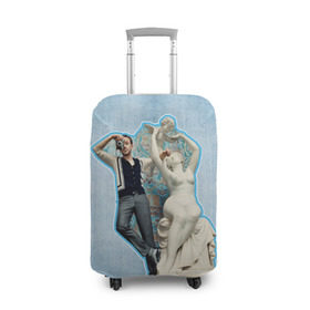 Чехол для чемодана 3D с принтом Райан Гослинг_11 в Тюмени, 86% полиэфир, 14% спандекс | двустороннее нанесение принта, прорези для ручек и колес | ryan gosling | актер | райан гослинг