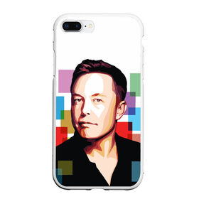 Чехол для iPhone 7Plus/8 Plus матовый с принтом Илон Маск в Тюмени, Силикон | Область печати: задняя сторона чехла, без боковых панелей | elon musk | тесла