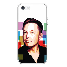 Чехол для iPhone 5/5S матовый с принтом Илон Маск в Тюмени, Силикон | Область печати: задняя сторона чехла, без боковых панелей | elon musk | тесла